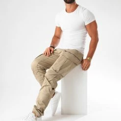 Sortie ⌛ Pantalon Cargo Rovic Zip 3D Tapered D02190-5126 Beige de G-Star 🤩 -G-Star Soldes g star 145503 D02190 5126 239 NOOSFW18 20180702T150052 03