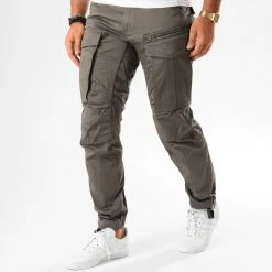 Meilleure vente 🎉 Pantalon Cargo Rovic Zip 3D Tapered D02190-5126 Gris Anthracite de G-Star 💯