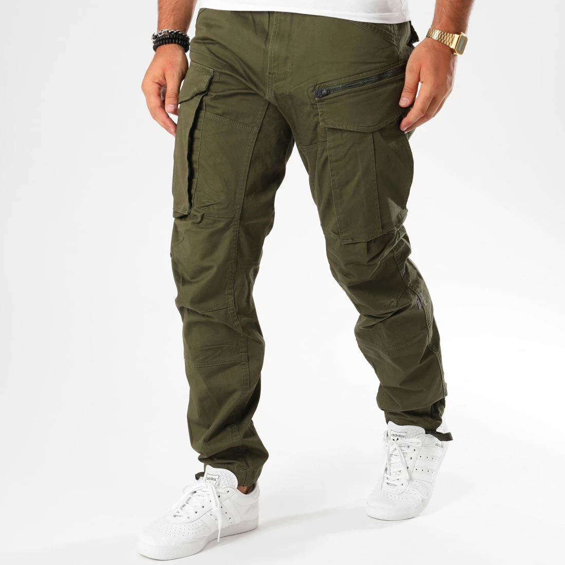 Vente flash 🛒 Pantalon Cargo Rovic Zip 3D Tapered D02190-5126 Vert Kaki de G-Star 🎉 1 Vente flash 🛒 Pantalon Cargo Rovic Zip 3D Tapered D02190-5126 Vert Kaki de G-Star 🎉