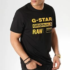 Top 10 🔔 Tee 👚 Shirt Graphic 8 D14143-336 Noir de G-Star 🥰