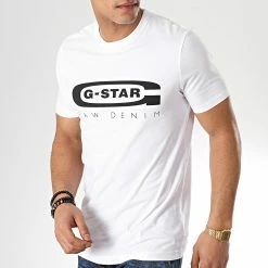 Offres ⌛ Tee 👕 Shirt Graphic 4 D15104-336 Blanc de G-Star 🧨