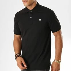 Meilleure vente 👍 Polo Manches Courtes Dunda D11595-5864 Noir de G-Star 😉