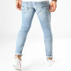 Nouveau 🔥 Jean Skinny Revend 51010-8968 Bleu Wash de G-Star 😀 -G-Star Soldes g star 188379 51010 8968 8436 20190709T143000 05