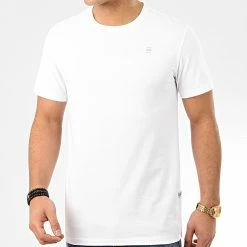 Meilleure vente ✔️ Tee 👚 Shirt Base-S D16411-336 Blanc de G-Star 🌟
