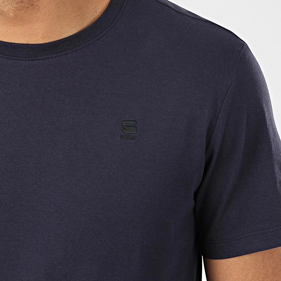 Remise 👏 Tee 👚 Shirt Base Bleu Marine de G-Star ⌛ 2 Remise 👏 Tee 👚 Shirt Base Bleu Marine de G-Star ⌛ – Image 2