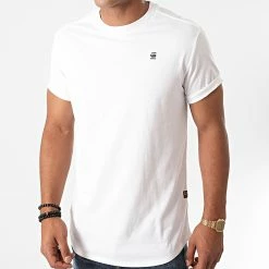 Grosses soldes 🤩 Tee 👕 Shirt Lash D16396 Blanc de G-Star ❤️