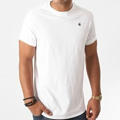 Grosses soldes 🤩 Tee 👕 Shirt Lash D16396 Blanc de G-Star ❤️ -G-Star Soldes g star 219386 D16396 B353 110 20200805T132951 04