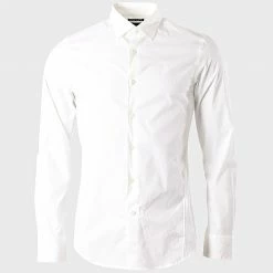 Promo 🧨 Chemise Manches Longues 👗 Dressed Super Slim D17026-C271 Blanc de G-Star 🎉