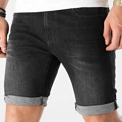 Budget ✨ Short Jean Slim 3301 D10481-A634 Gris Anthracite de G-Star 🔥