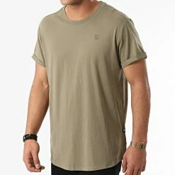 Bon marché ⭐ Tee 👚 Shirt Oversize Compact Jersey D16396-B353 Vert Kaki de G-Star 🛒