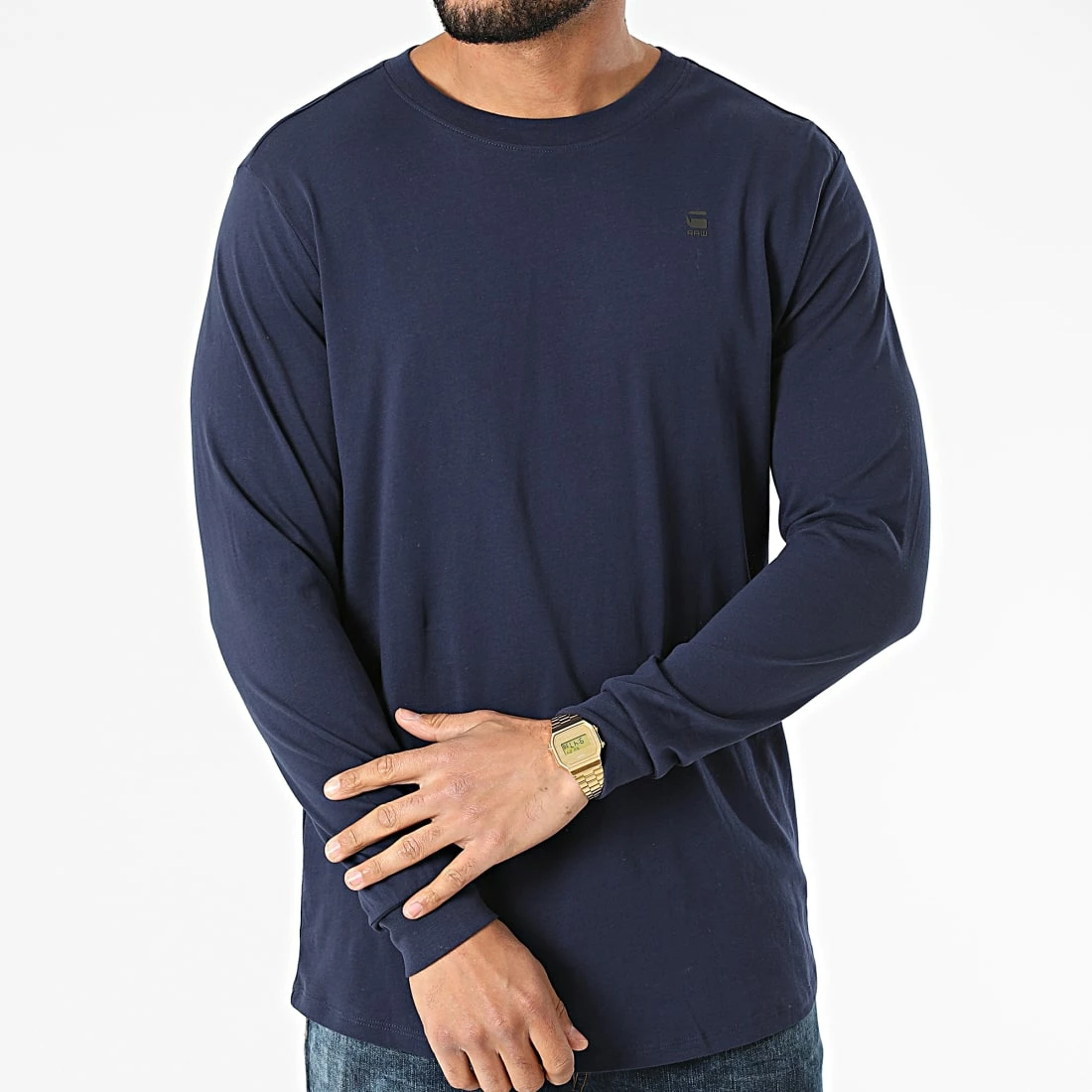 Coupon ⭐ Tee 👕 Shirt Manches Longues Oversize D16396-B353 Bleu Marine de G-Star 🧨 3 Coupon ⭐ Tee 👕 Shirt Manches Longues Oversize D16396-B353 Bleu Marine de G-Star 🧨 – Image 3