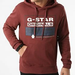 Budget 🎉 Sweat Capuche Originals D20696-A613 Bordeaux de G-Star 🎉 -G-Star Soldes g star 292090 D20696 A613 1632 20211118T123801 03