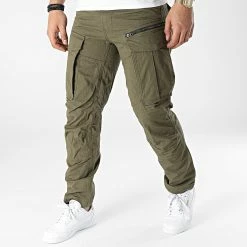 Coupon 😉 Pantalon Cargo Rovic Zip 3D D02190-C951 Vert Kaki de G-Star 🧨