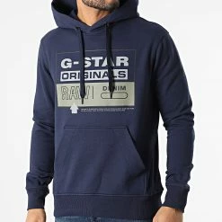 Les meilleures critiques de 🛒 Sweat Capuche Originals D20696-A613 Bleu Marine de G-Star 😉