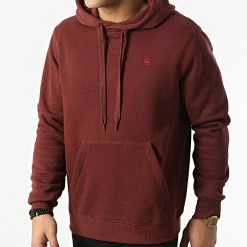 Meilleur prix 🛒 Sweat Capuche D16121-C235 Bordeaux de G-Star 🌟