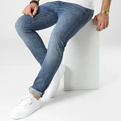 Offres 🔔 Jean Slim 3301 51001-C911 Bleu Denim de G-Star ❤️ -G-Star Soldes g star 297939 51001 C911 C767 20220114T142609 03