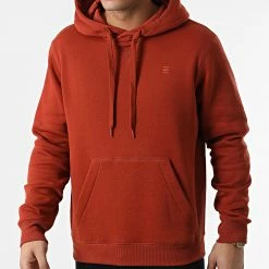 Bon marché 😀 Sweat Capuche D16121-C235 Orange Foncé de G-Star ⭐