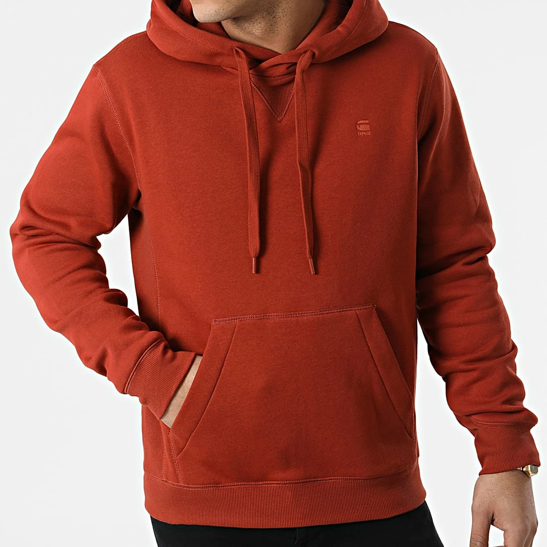 Bon marché 😀 Sweat Capuche D16121-C235 Orange Foncé de G-Star ⭐ 3 Bon marché 😀 Sweat Capuche D16121-C235 Orange Foncé de G-Star ⭐ – Image 3