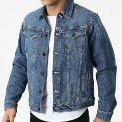 Acheter 👍 Veste Jean D20086-C911 Bleu Denim de G-Star 🔥 -G-Star Soldes g star 297952 D20086 C911 C767 20220408T105700 03