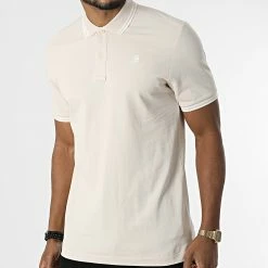 Nouveau 💯 Polo Manches Courtes Dunda D17127-5864 Beige de G-Star 🛒