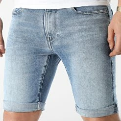 Vente flash 🔥 Short Jean Slim 3301 D17418-C051 Bleu Denim de G-Star ✨