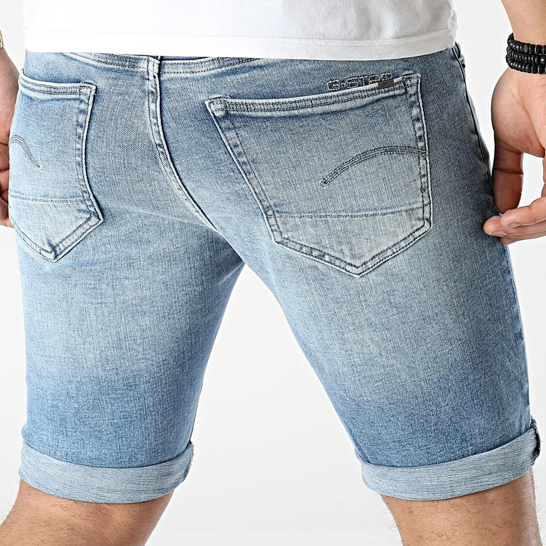 Vente flash đ„ Short Jean Slim 3301 D17418-C051 Bleu Denim de G-Star âš 4 Vente flash đ„ Short Jean Slim 3301 D17418-C051 Bleu Denim de G-Star âš â Image 4