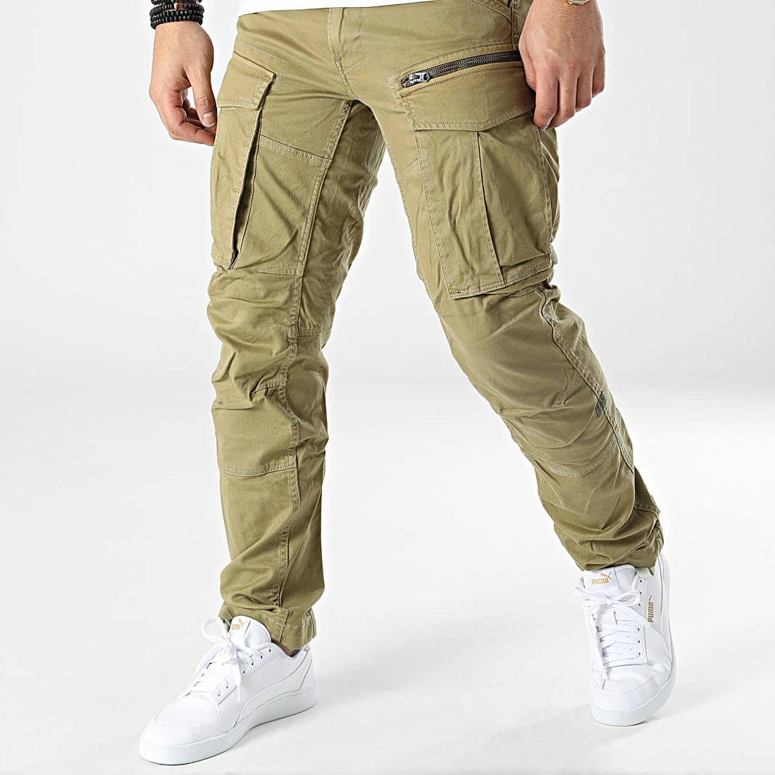 Budget 🎉 Pantalon Cargo Regular Fit Rovic Zip 3D D02190-C096 Vert Kaki Clair de G-Star 💯 1 Budget 🎉 Pantalon Cargo Regular Fit Rovic Zip 3D D02190-C096 Vert Kaki Clair de G-Star 💯