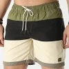Sortie 🔔 Short De Bain Dirik Color Block D21131-A505 Vert Kaki Noir Beige de G-Star ❤️