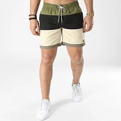 Sortie 🔔 Short De Bain Dirik Color Block D21131-A505 Vert Kaki Noir Beige de G-Star ❤️ -G-Star Soldes g star 304811 D21131 A505 3163 20220222T155023 03