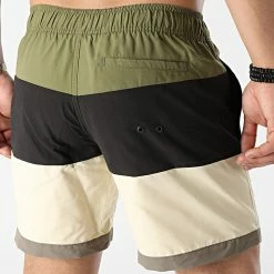 Sortie 🔔 Short De Bain Dirik Color Block D21131-A505 Vert Kaki Noir Beige de G-Star ❤️ -G-Star Soldes g star 304811 D21131 A505 3163 20220222T155024 04