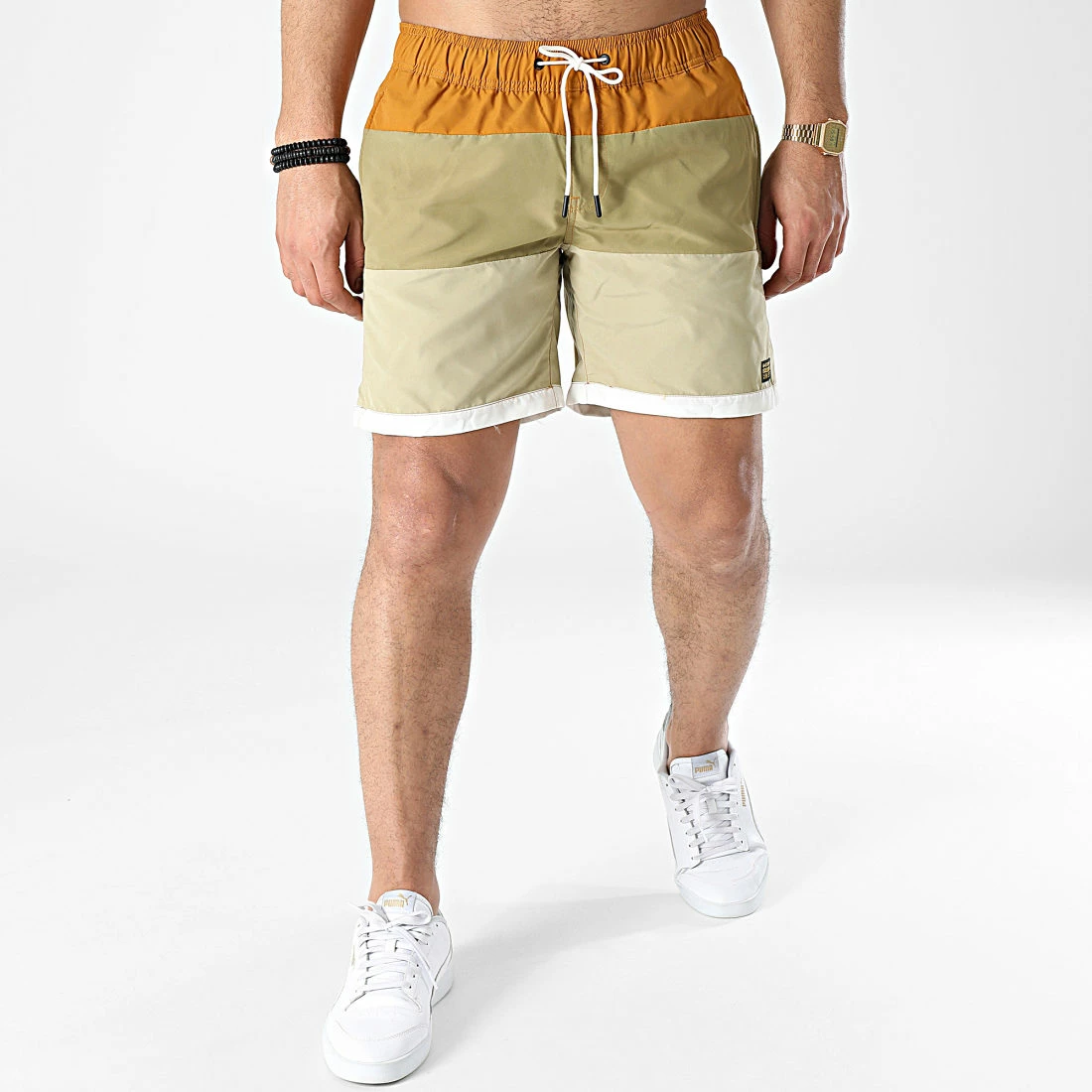 Meilleure vente ❤️ Short De Bain Dirik Color Block D21131-A505 Camel Vert Kaki de G-Star ✨ 3 Meilleure vente ❤️ Short De Bain Dirik Color Block D21131-A505 Camel Vert Kaki de G-Star ✨ – Image 3