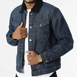 Remise 🌟 Veste Jean Arc 3D Sherpa D21150-C779 Bleu Denim de G-Star ⭐
