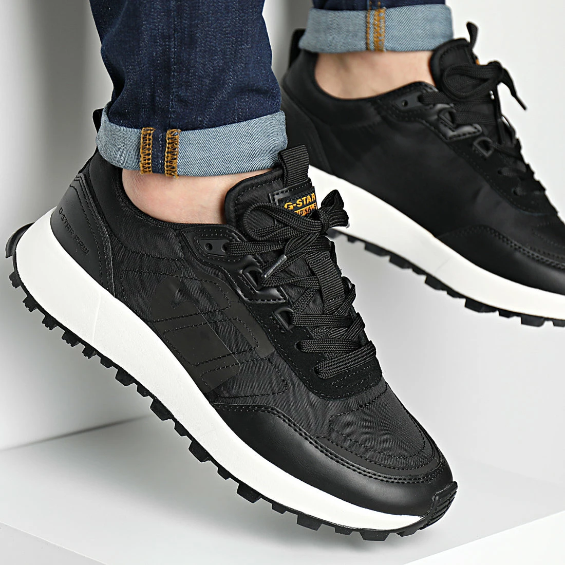 Meilleure affaire đ Baskets TheQ Run Logo 2142-004516 Black de G-Star â 1 Meilleure affaire đ Baskets TheQ Run Logo 2142-004516 Black de G-Star â