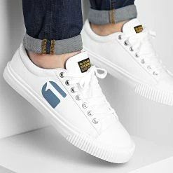 Nouveau 😉 Baskets Meefic 2212-028503 White Blue de G-Star 🛒