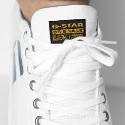 Nouveau 😉 Baskets Meefic 2212-028503 White Blue de G-Star 🛒 -G-Star Soldes g star 318438 2212 028503 WHT RBLU 20220509T160328 03