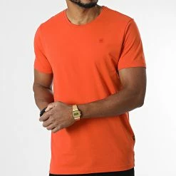 Nouveau 😍 Tee 👕 Shirt Base D16411 Orange de G-Star ⌛ -G-Star Soldes g star 324943 D16411 336 D116 20220721T160457 03