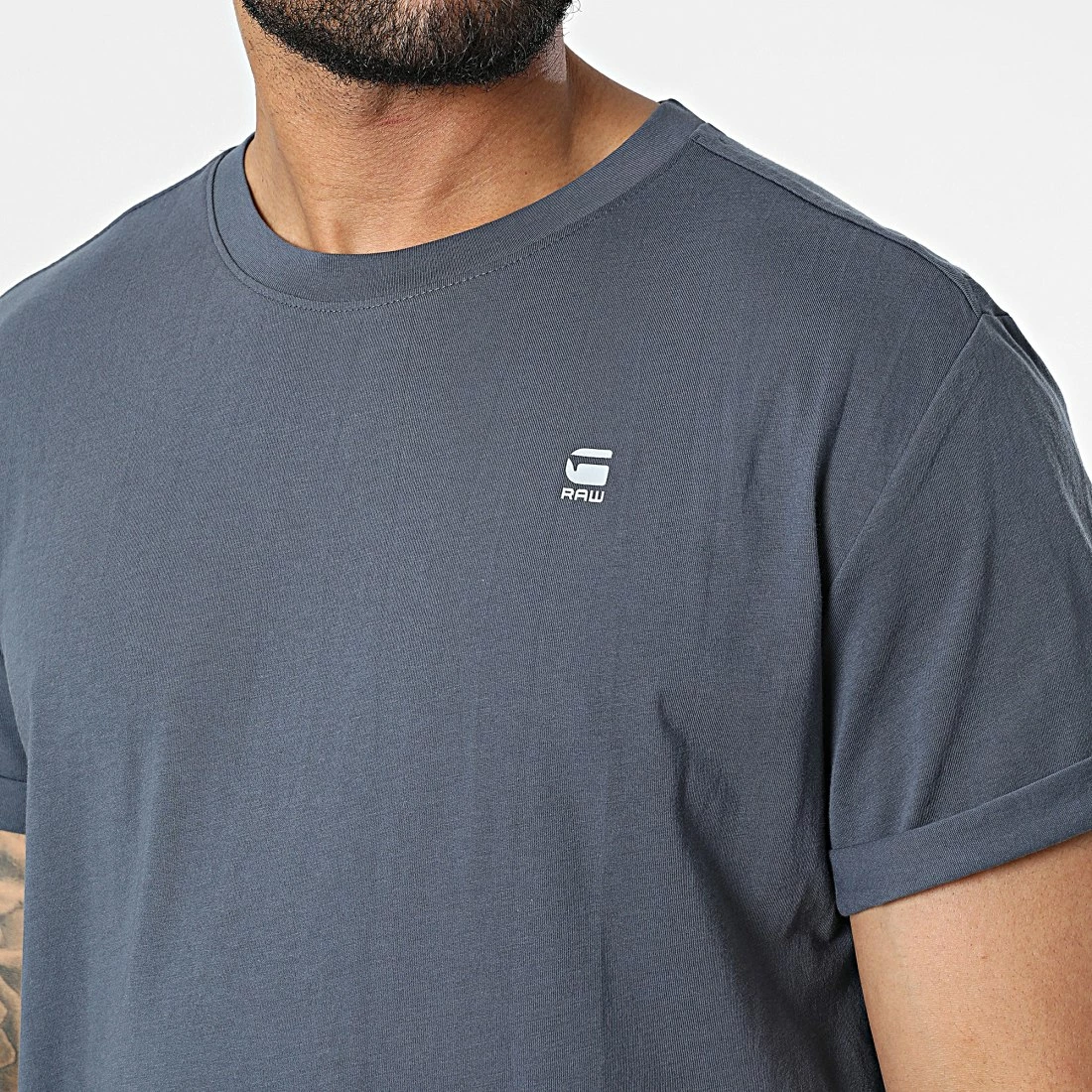 Remise 🔥 Tee 👕 Shirt Compact Jersey D16396 Bleu Marine de G-Star 😉 2 Remise 🔥 Tee 👕 Shirt Compact Jersey D16396 Bleu Marine de G-Star 😉 – Image 2