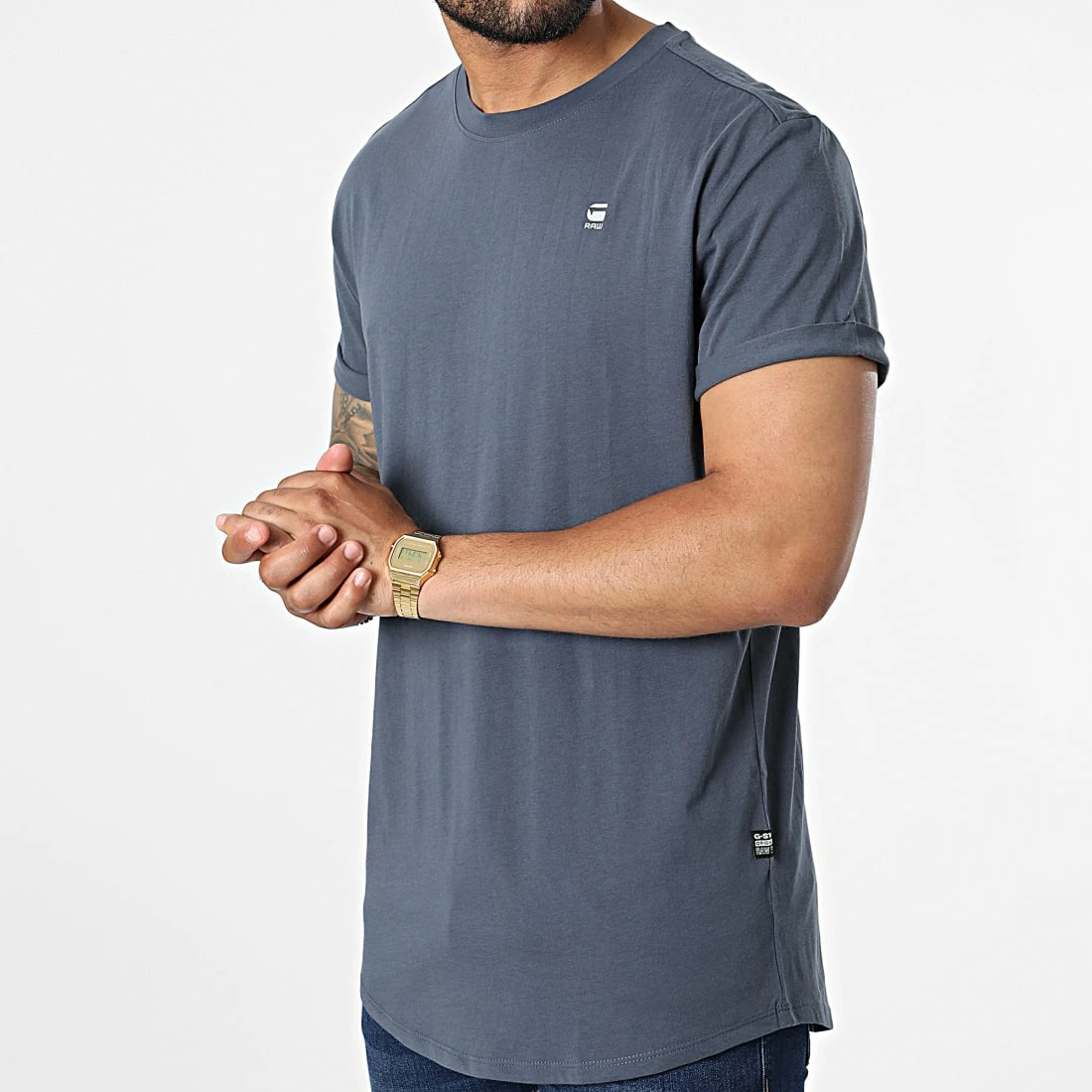 Remise 🔥 Tee 👕 Shirt Compact Jersey D16396 Bleu Marine de G-Star 😉 3 Remise 🔥 Tee 👕 Shirt Compact Jersey D16396 Bleu Marine de G-Star 😉 – Image 3