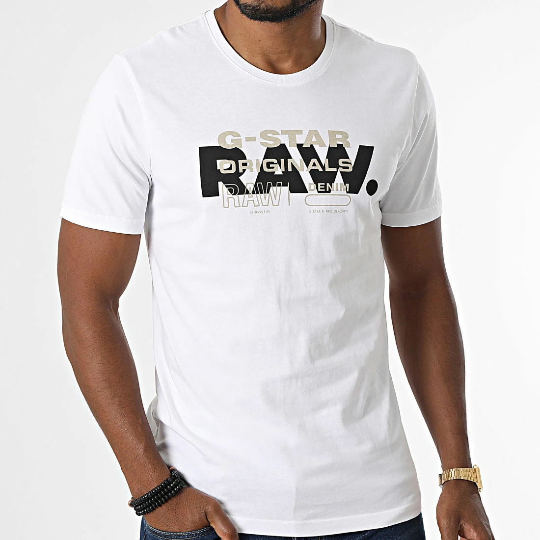 Le moins cher 😉 Tee 👚 Shirt D22202-336 Blanc de G-Star 🥰 3 Le moins cher 😉 Tee 👚 Shirt D22202-336 Blanc de G-Star 🥰 – Image 3