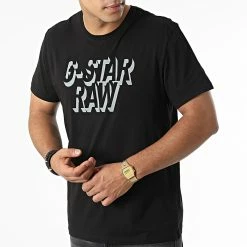 Meilleur prix 🌟 Tee 👕 Shirt Retro Shadow D22210-C506 Noir de G-Star 🧨 -G-Star Soldes g star 333834 D22210 C506 6484 20220823T140748 03
