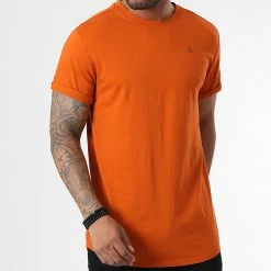 Meilleure affaire ❤️ Tee 👚 Shirt Oversize Compact Jersey D16396 Orange de G-Star 💯 -G-Star Soldes g star 340975 D16396 B353 D027 20221013T154400 03