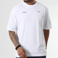 Le moins cher ❤️ Tee 👚 Shirt Boxy Base D21188-4561 Blanc de G-Star 💯 -G-Star Soldes g star 341658 D21188 4561 110 20221013T155312 03