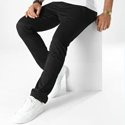Budget ⭐ Pantalon Chino Slim Vetar D14027-C072 Noir de G-Star 🔥 -G-Star Soldes g star 342601 D14027 C072 6484 20221017T145726 03