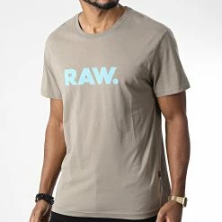 Sortie 🌟 Tee 👕 Shirt Holorn D22200-336 Beige Foncé de G-Star ⭐