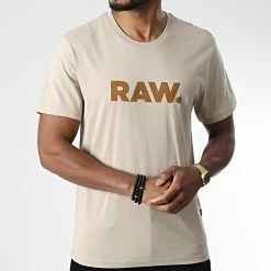 Remise 😀 Tee 👕 Shirt Holorn D22200-336 Beige de G-Star 🔥