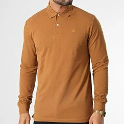 Promo 🥰 Polo Manches Longues Dunda Camel de G-Star 💯