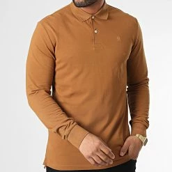 Promo 🥰 Polo Manches Longues Dunda Camel de G-Star 💯 -G-Star Soldes g star 348072 D14141 5864 1329 20221118T150116 03
