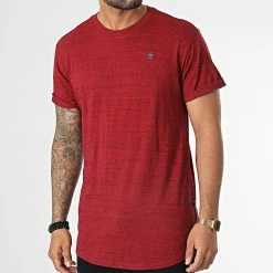 Coupon 🎉 Tee 👚 Shirt Oversize Lash D16396-D176 Bordeaux Chiné de G-Star 😉