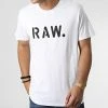 Tout neuf 🎉 Tee 👕 Shirt Stencil Raw D22205-336 Blanc de G-Star ⌛