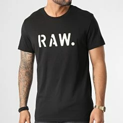Les meilleures critiques de ⭐ Tee 👚 Shirt Stencil Raw D22205-336 Noir de G-Star ✨